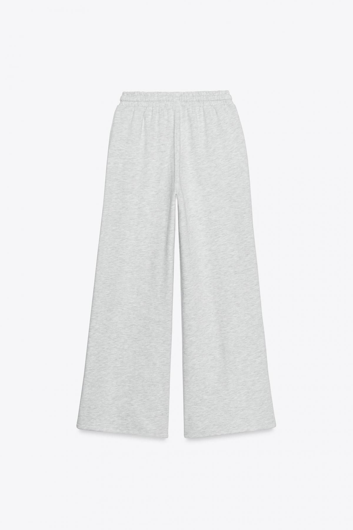 자라 와이드핏 하이웨이스트 워시드 조거 팬츠 3253/346 GREY MARL - 상세 이미지 5