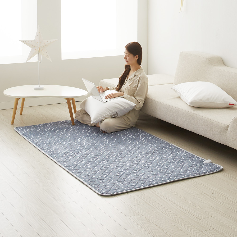 EMF 탄소 매트 전기 요 장판 전자판 안심 네이비스타 슈퍼싱글, 115x200cm