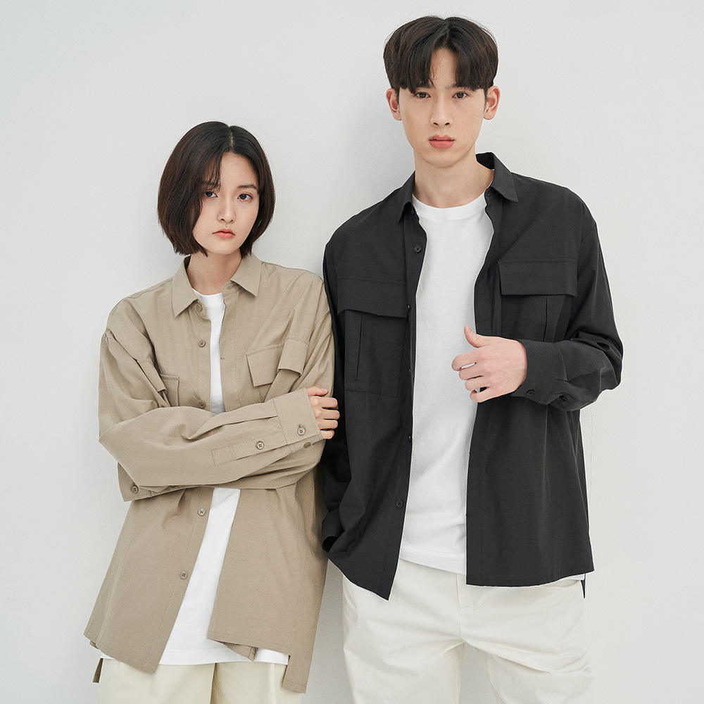 세미오버핏 아웃 포켓 셔츠 LWWS2101 - 상세 이미지 2
