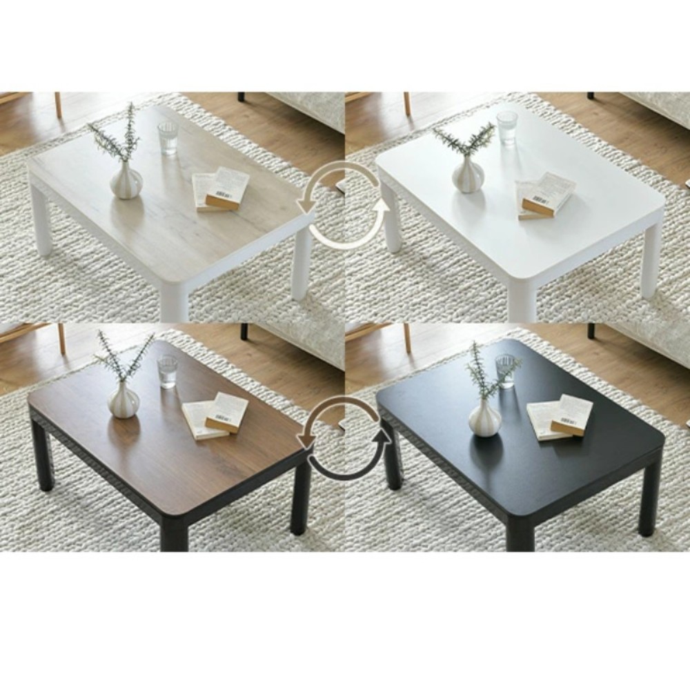 야마젠 일본 코타츠 온열 테이블 + 전용 양면 이불 세트 80x60cm NCH-302