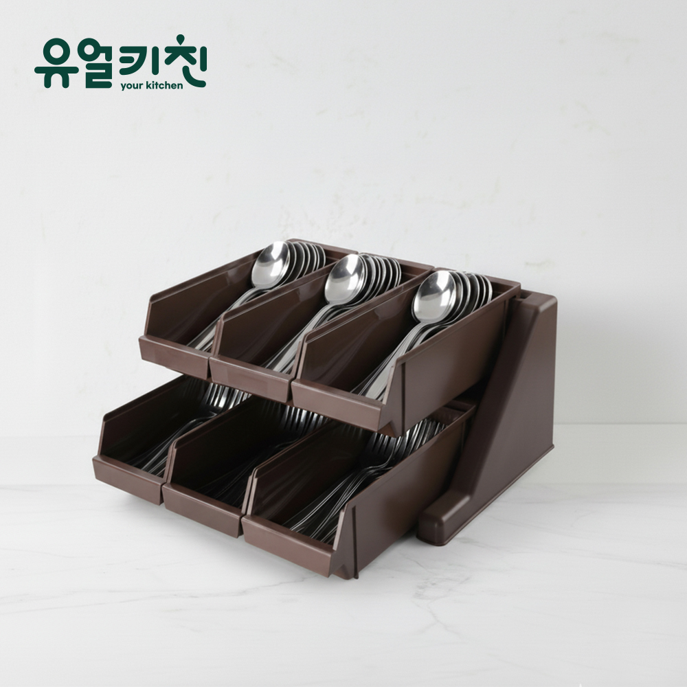 카페 분류통 업소용 수저통 커트러리 정리함 6구세트 - 상세 이미지 2