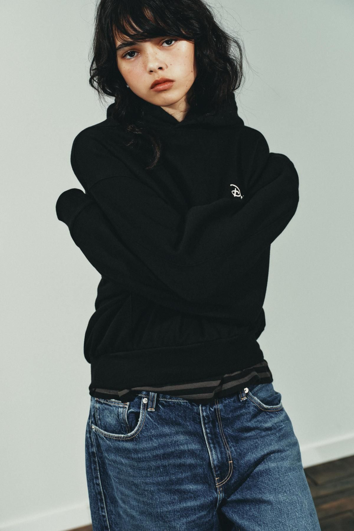 자라 텍스트 오버핏 블랙 후드 스웨트셔츠 0085/850 BLACK - 상세 이미지 3