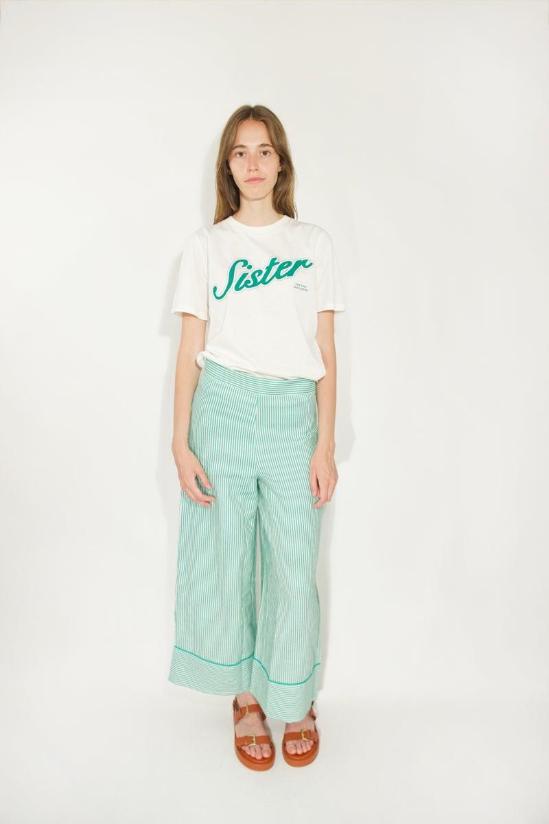 타이니코튼 스트라이프 와이드 팬츠 SS25-673R27 ONE COLOR - 상세 이미지 2