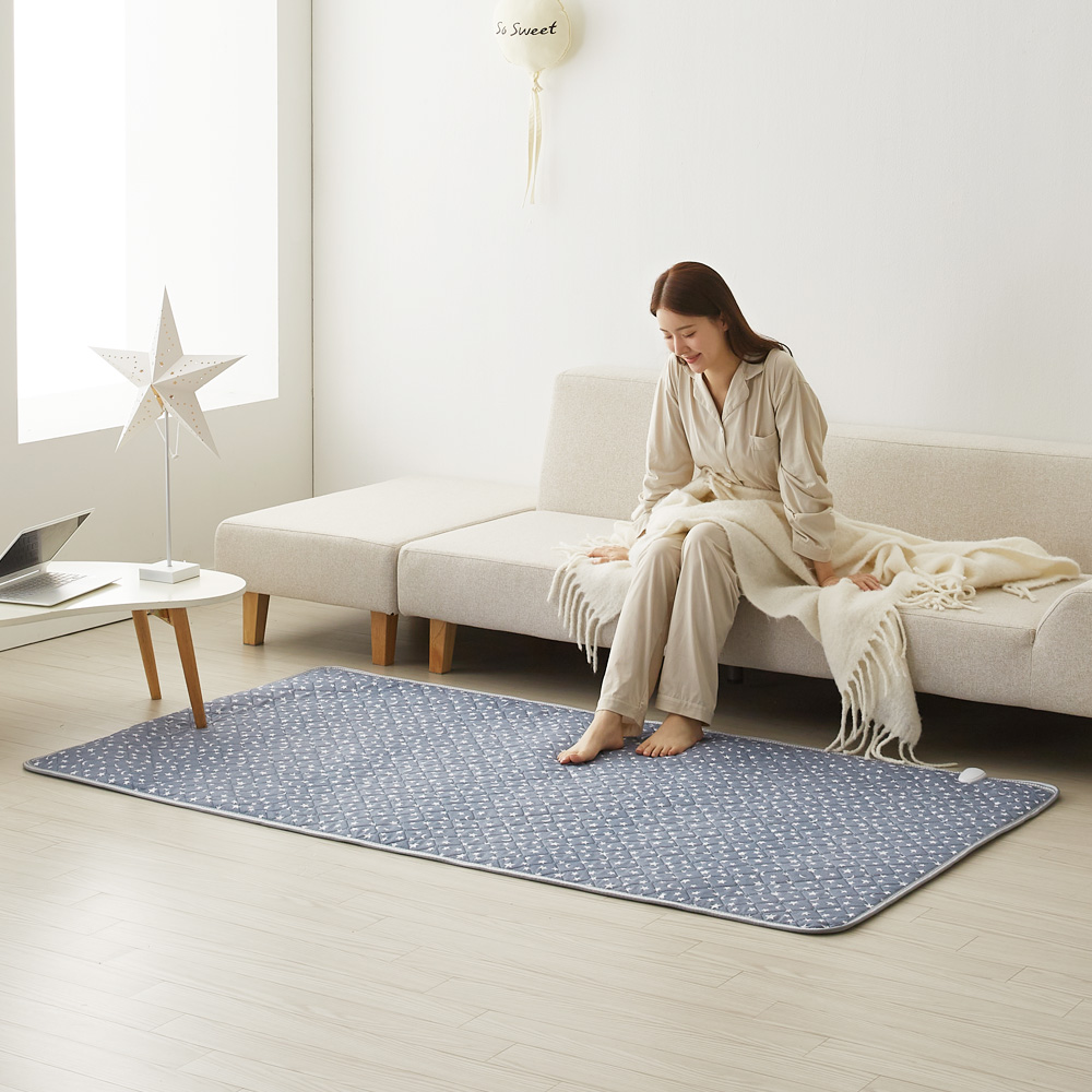 EMF 탄소 매트 전기 요 장판 전자판 안심 네이비스타 슈퍼싱글, 115x200cm