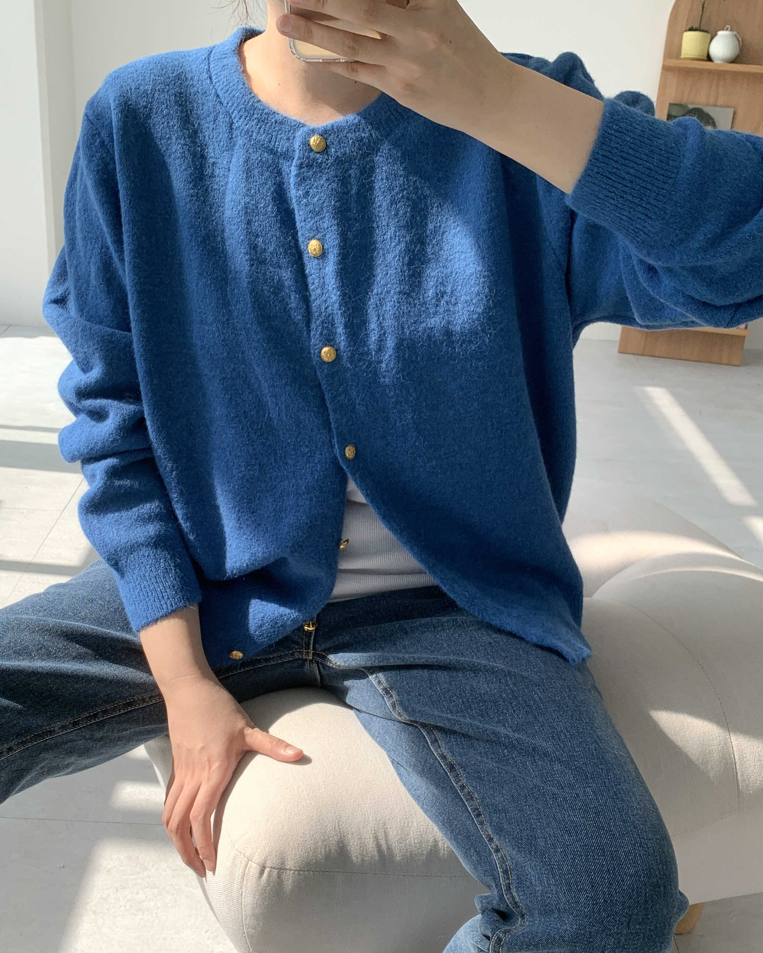 금콩 겨울가디건 빅사이즈가디건 77 88 레드가디건 이미지 6