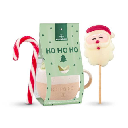 [해외]naschlabor 머그컵, 마시멜로 크리스마스 트리, 사탕 지팡이, 산타 롤리가 포함된 호호호 3종 세트 I 달콤한 , 가족 및 동료를 선물 아이디어 대림절 아버지 선물로