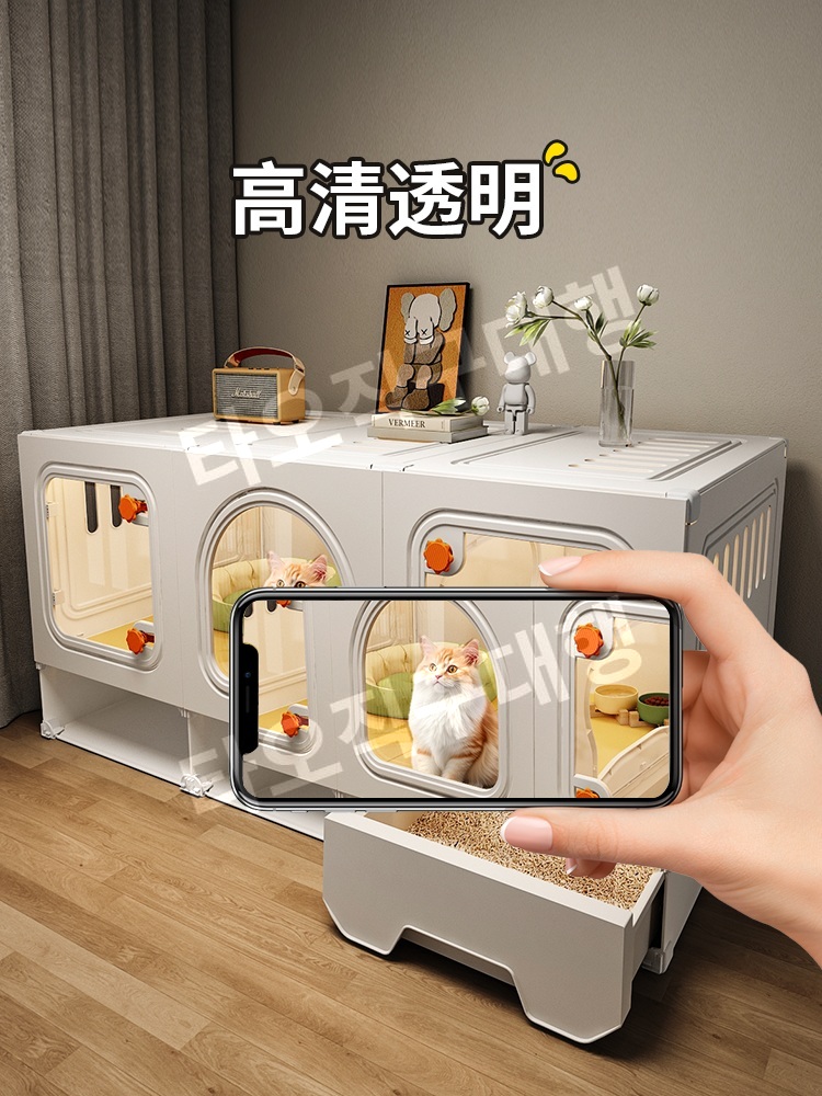 고양이호텔 숨숨집 호텔장 타워 놀이터 반려묘 캣타워 빌라 고양이빌라 대형 - 상세 이미지 5