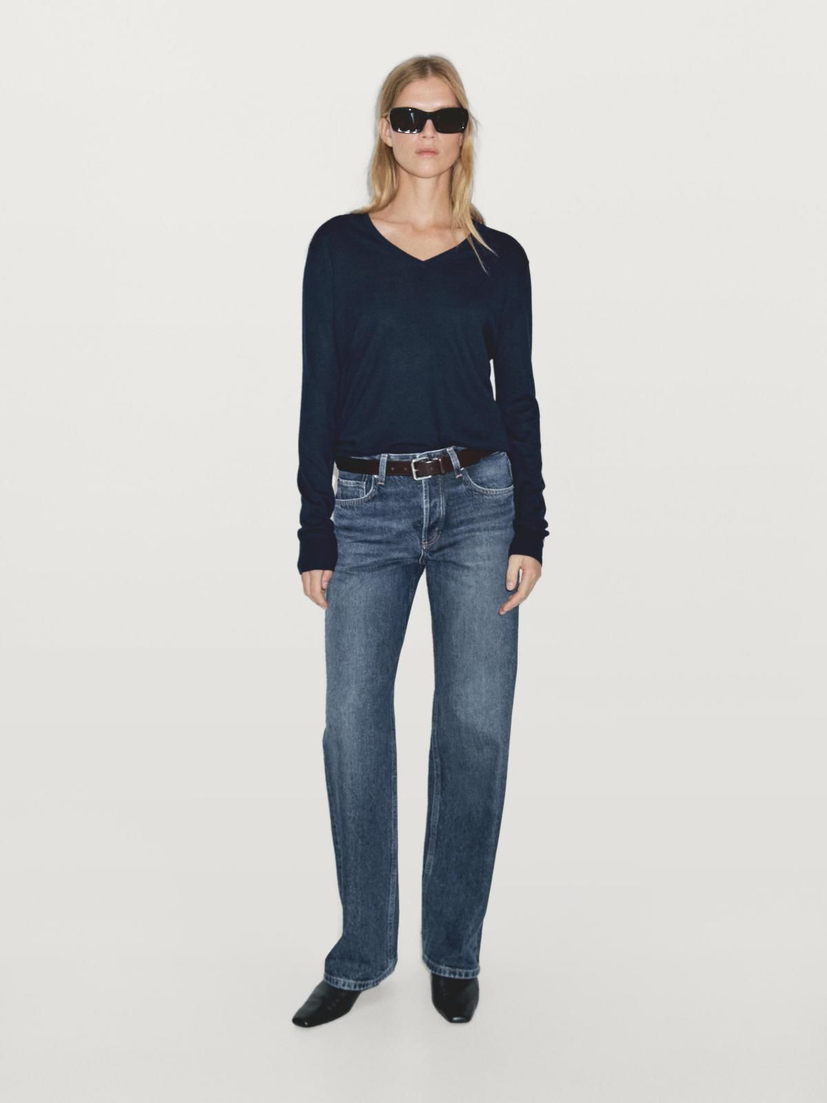 마시모두띠 데님 미드라이즈 와이드핏 청바지 5036/636 MEDIUM BLUE - 상세 이미지 2