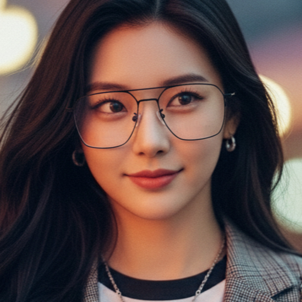 제미로디 코로스 가벼운 티타늄 보잉 실버 사각 얇은 긱시크 명품 남자 투브릿지안경테 이미지 6