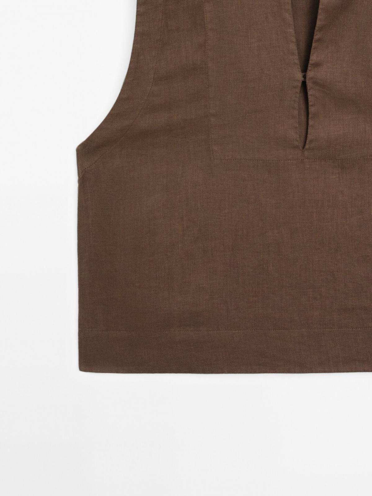 마시모두띠 린넨 민소매 블라우스 5139/739 BROWN 이미지 8