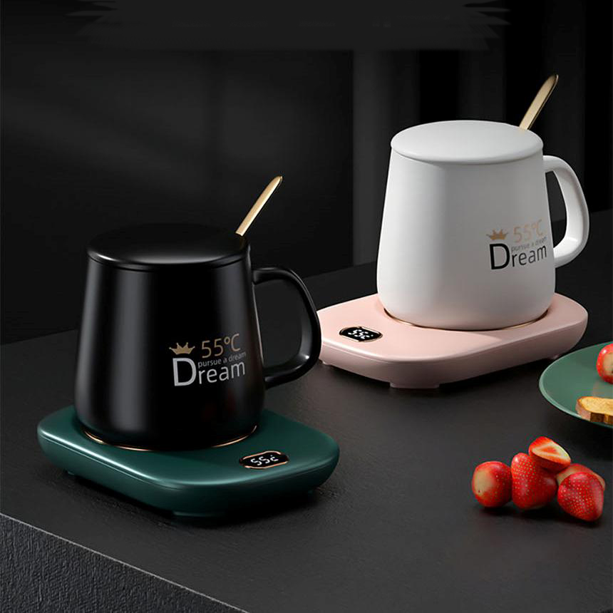 스마트 머그컵 워머 보온 컵받침대 휴대용 3단 온도조절 USB 컵워머 온도유지 보온받침대 - 상세 이미지 4