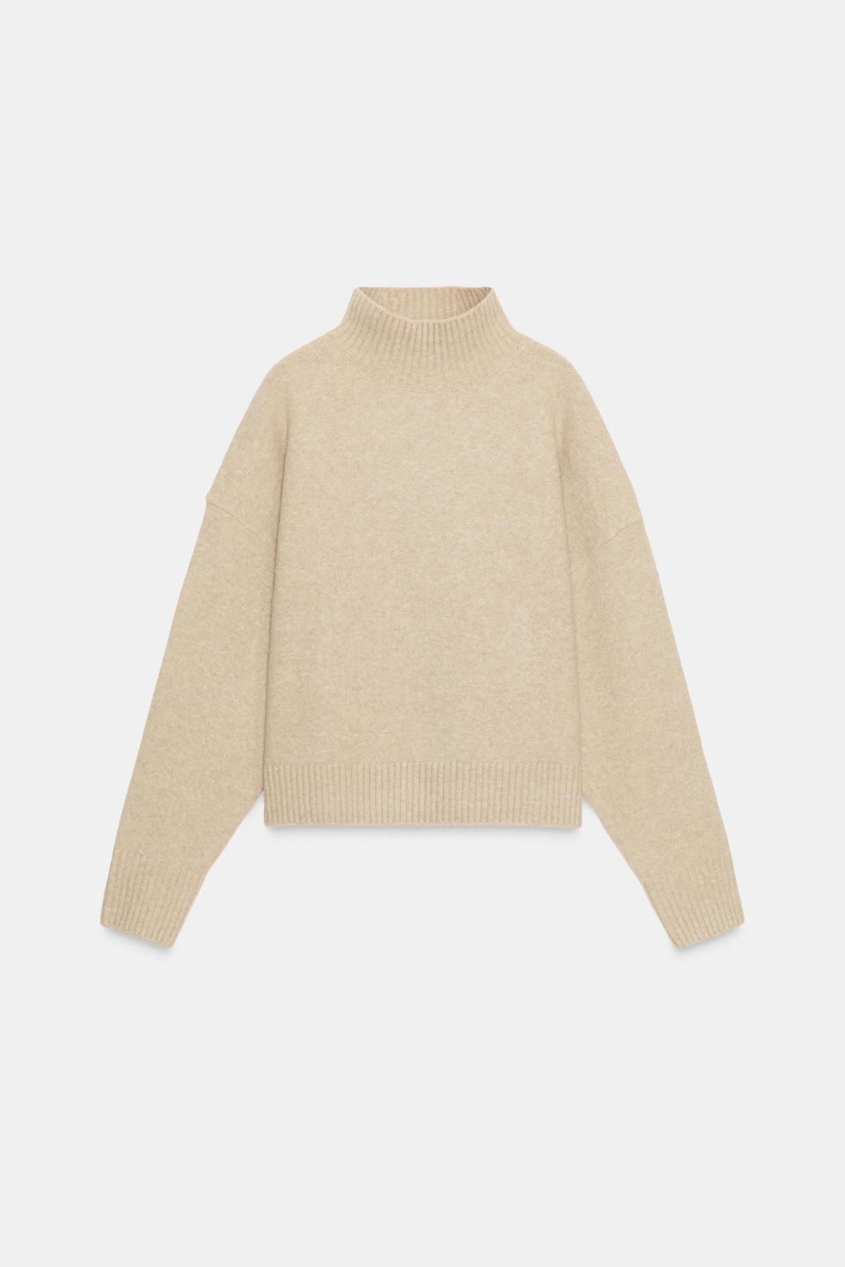 자라 소프트 하이넥 니트 스웨터 베이지 2142/263 BEIGE - 상품 이미지