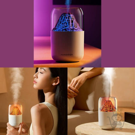 마켓보스 볼케이노 USB 무드등 가습기 V2 250ml 화이트 미니가습기무드등