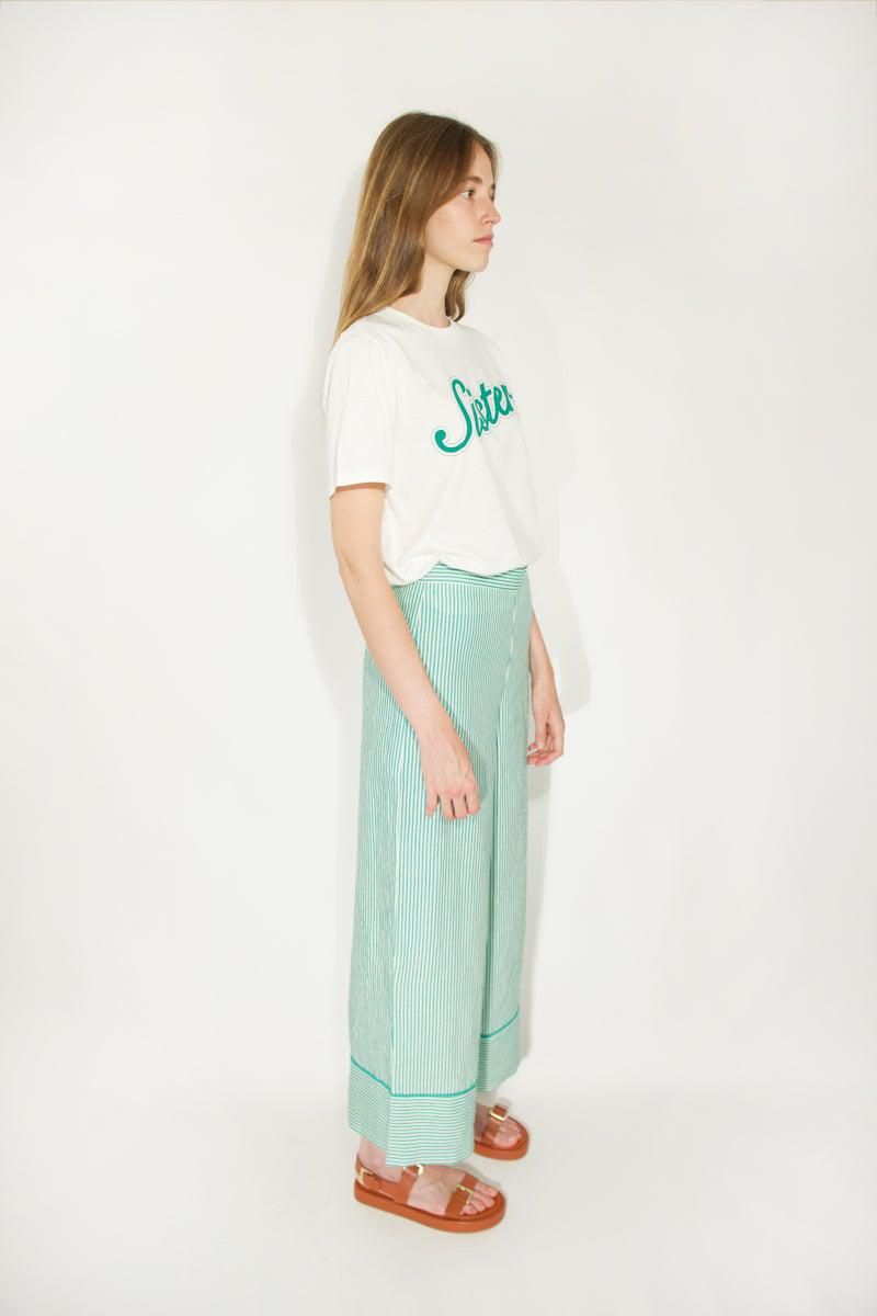 타이니코튼 스트라이프 와이드 팬츠 SS25-673R27 ONE COLOR - 상세 이미지 3