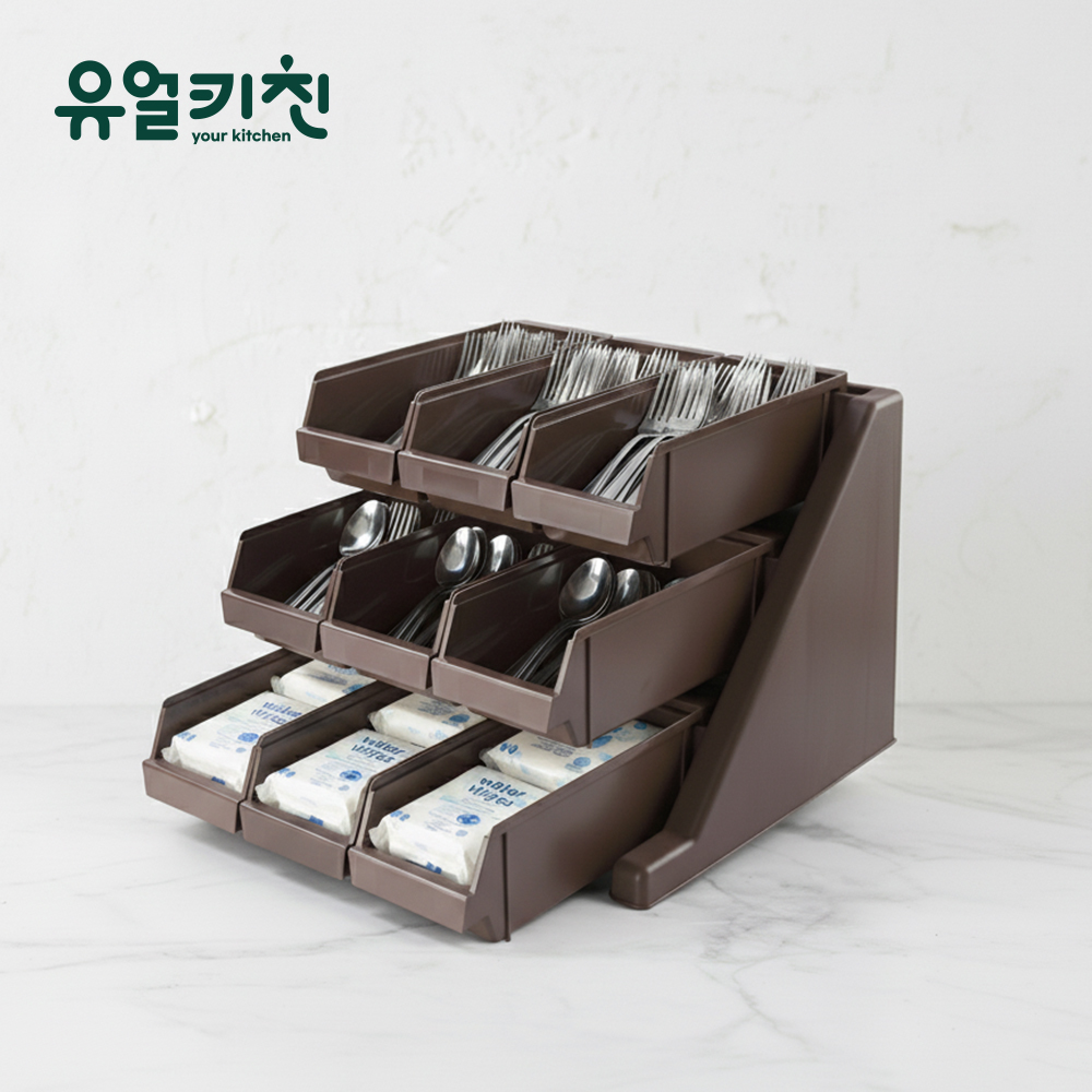 카페 분류통 업소용 수저통 커트러리 정리함 9구세트 - 상세 이미지 2