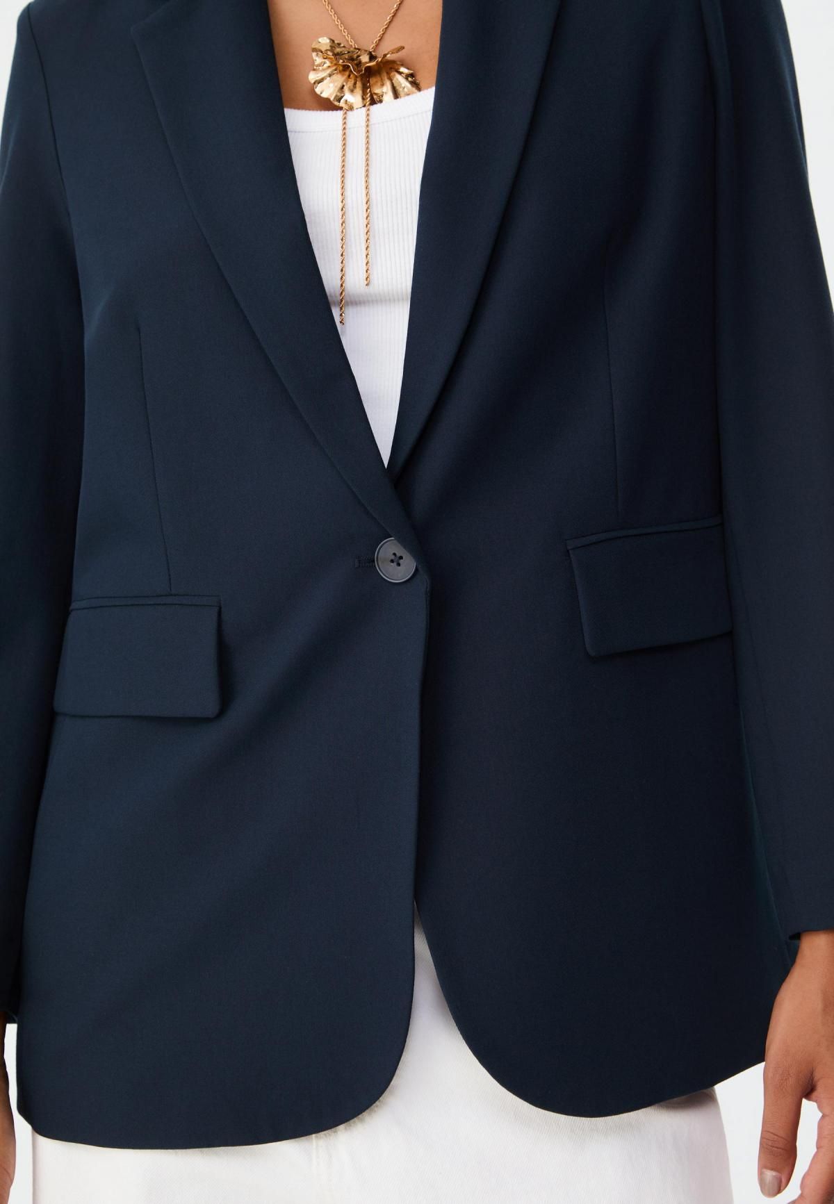 스트라디바리우스 클래식 네이비 레귤러핏 테일러드 재킷 1902/249 NAVY BLUE - 상세 이미지 5