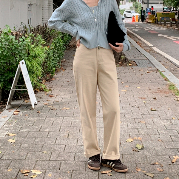 [자체제작] (MADE) 숏&롱 데일리 스트레이트 컬러 데님 팬츠 ps5377 - 상품 이미지
