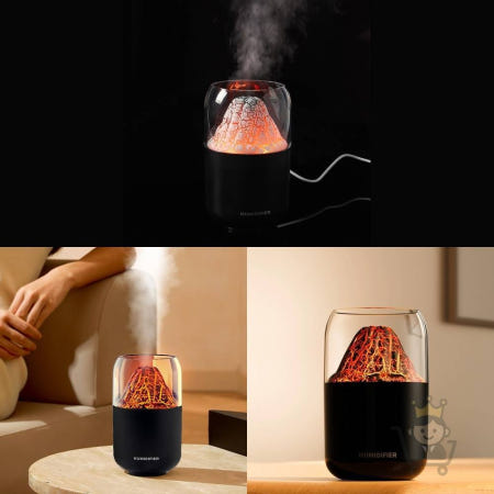 마켓보스 볼케이노 USB 무드등 가습기 V2 250ml 블랙 개인용가습기