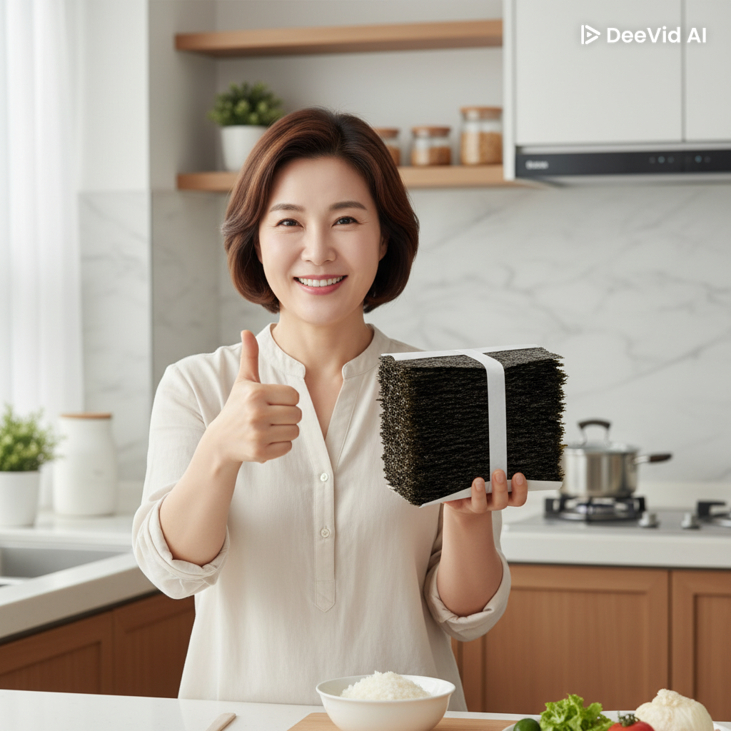 명식품본사 곱창김 중포장 50장 명품 곱창돌김 지주식 장흥 특산품 가정용 190g, 1개 - 상세 이미지 5