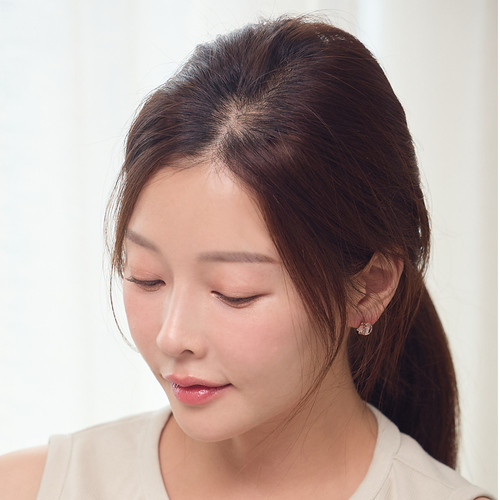 르베르띠 지아 인모 100% 25cm 싸이드뱅 헤어피스 레이어드핏 2피스 이미지 4