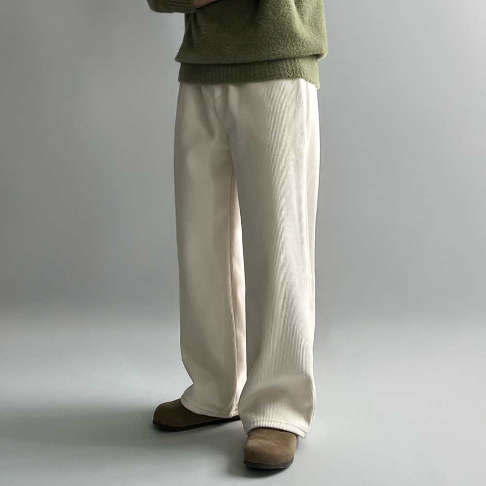 남자골덴바지 남자코듀로이팬츠 밴딩기모바지 제품 이미지