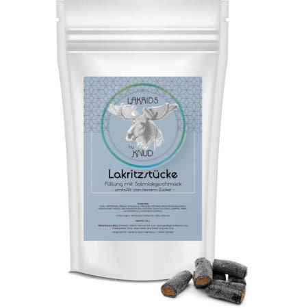 Besuche den Knud-Store [해외]Knud 라크리드 크누드 I 150g 감초 조각 - 암모니아 향이 가득하고 고운 설탕으로 코팅된 조각, 씹는 맛이 좋은 미식가 [B0D2R3YYRX]