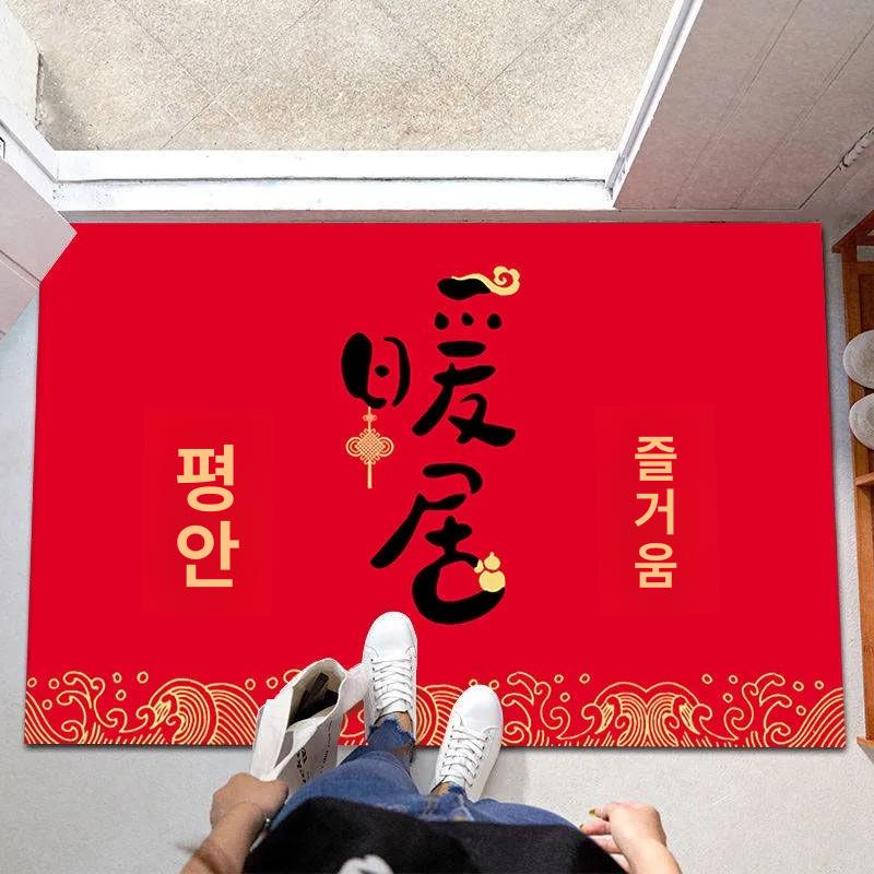 러그 페르시안 카페트 럭셔리 반원형 연두색 인테리어 베이지 카펫트 단모 사계절 패브릭 원형 레드 럭키캣 세로형 50x80cm - 상세 이미지 5