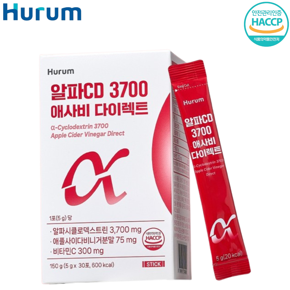 휴럼 알파CD 애사비 30포 1박스 알파 시디 씨디 애플사이다비니거 지방 흡착 배출 효능 - 상품 이미지