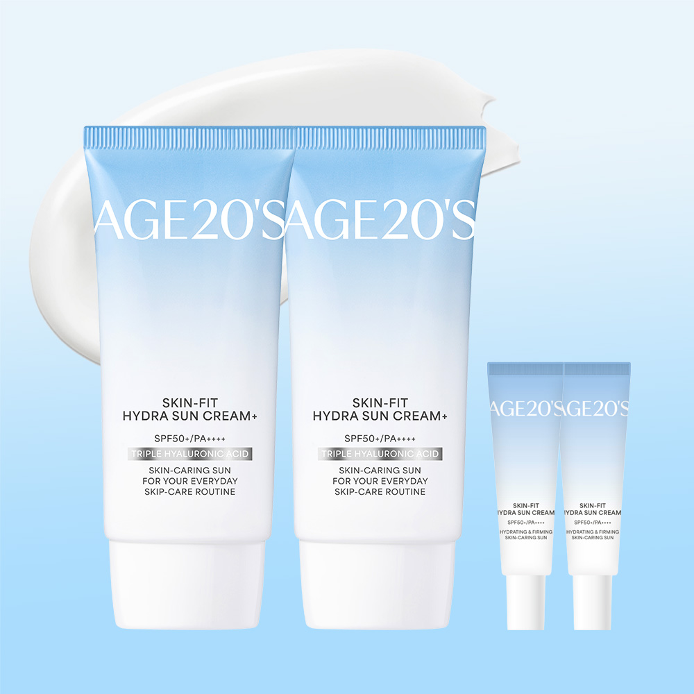 에이지투웨니스 스킨 핏 수분 선크림 플러스 50ml 2개(+10ml 2개) (SPF50+, PA++++)