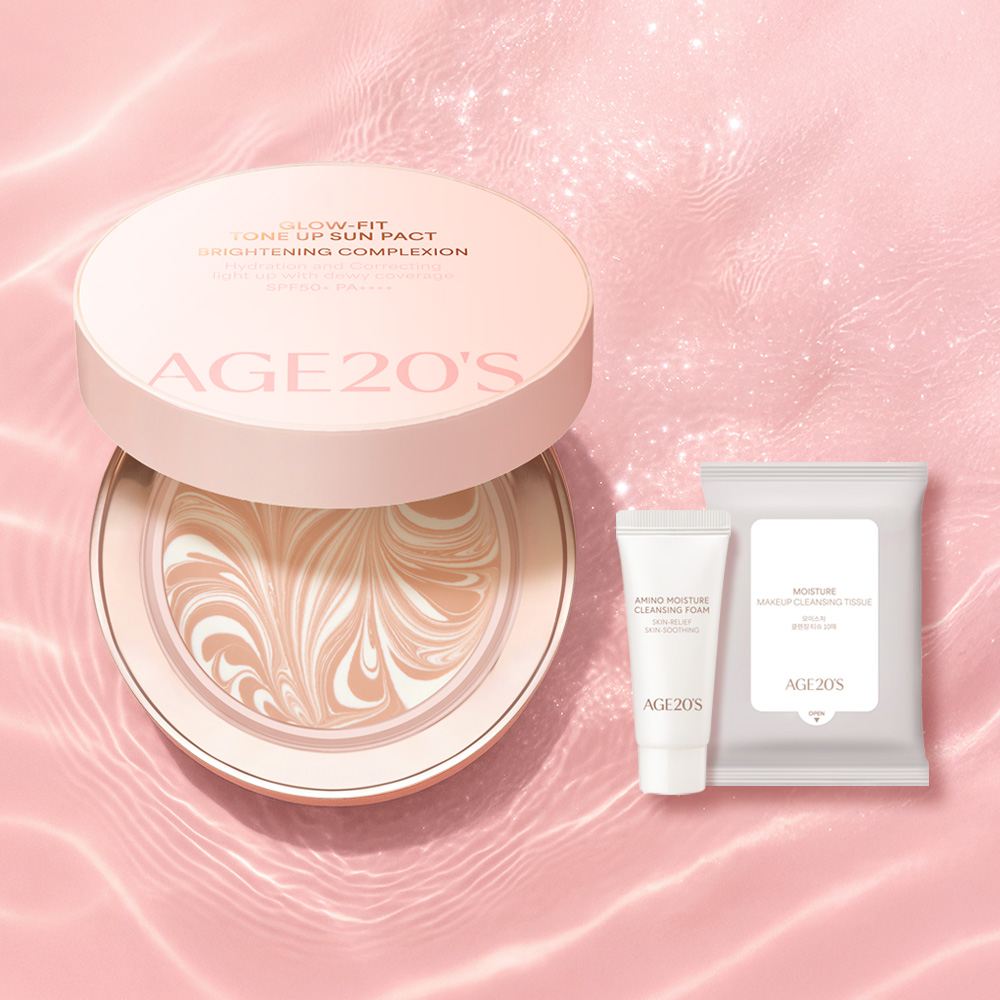 에이지투웨니스 글로우핏 톤업 선팩트 12.5g (+폼20g,클렌징티슈10매) (SPF50+ PA++++)