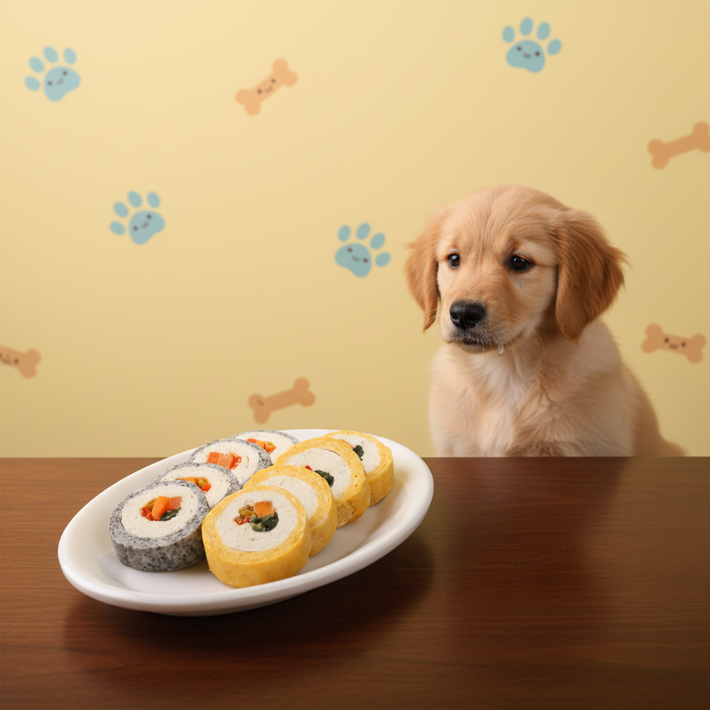 독특 강아지 수제간식 강아지 김밥 (8pcs) 생일간식