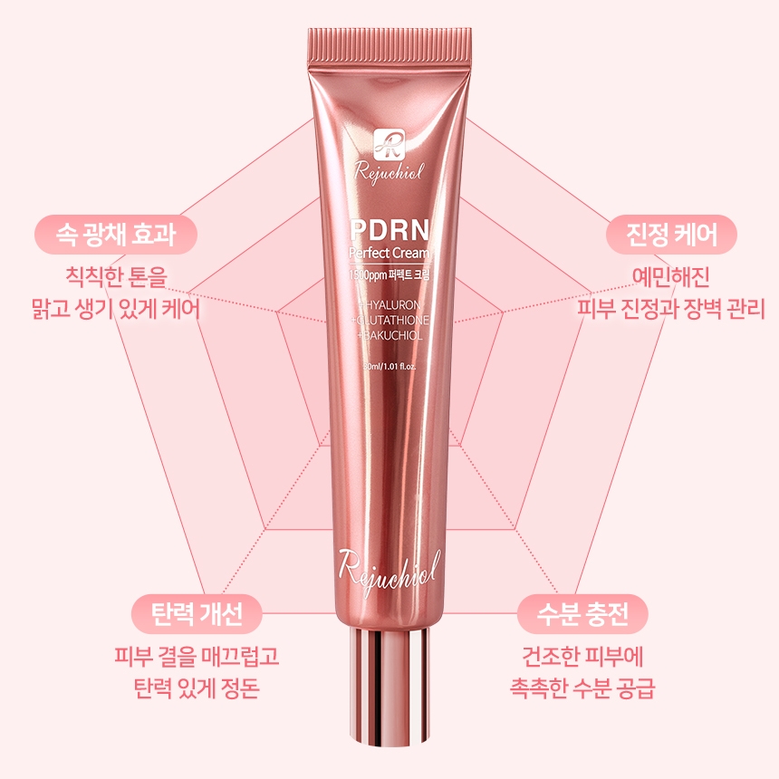 PDRN 리쥬치올 퍼펙트크림 연어 피디알엔 주름개선 바쿠치올 30ml, 2개 - 상세 이미지 2