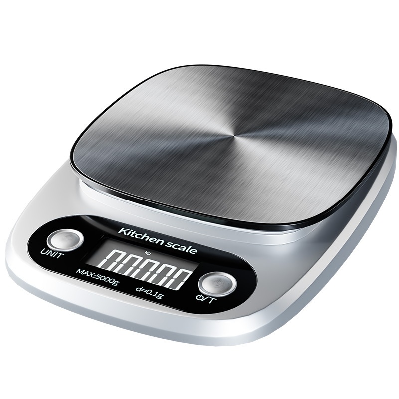 디지털 전자 저울 스테인리스 베이킹 요리 고정밀 소형 중량측정 계량 정확  5kg/0.1g - 상품 이미지