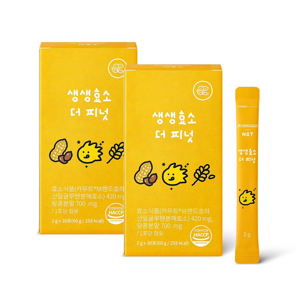 NGT 카무트 생생효소 더 피넛 네츄럴굿띵스 글루텐분해 30포, 2개 제품 이미지