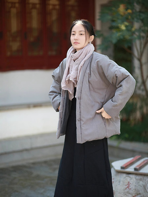 누비저고리 여성 겨울 두루마기개량한복 패딩 겨울법복 마고자 - 상세 이미지 3