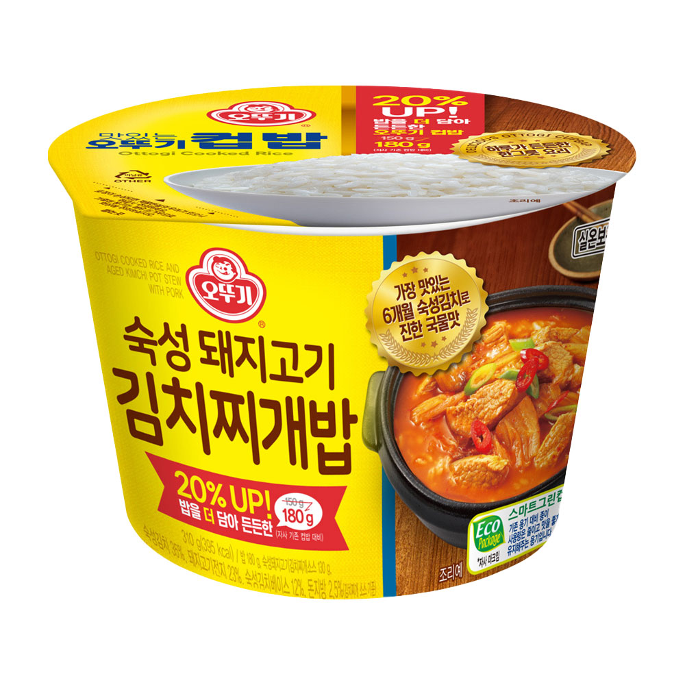 오뚜기 컵밥 숙성돼지고기 김치찌개밥 310g - 상품 이미지