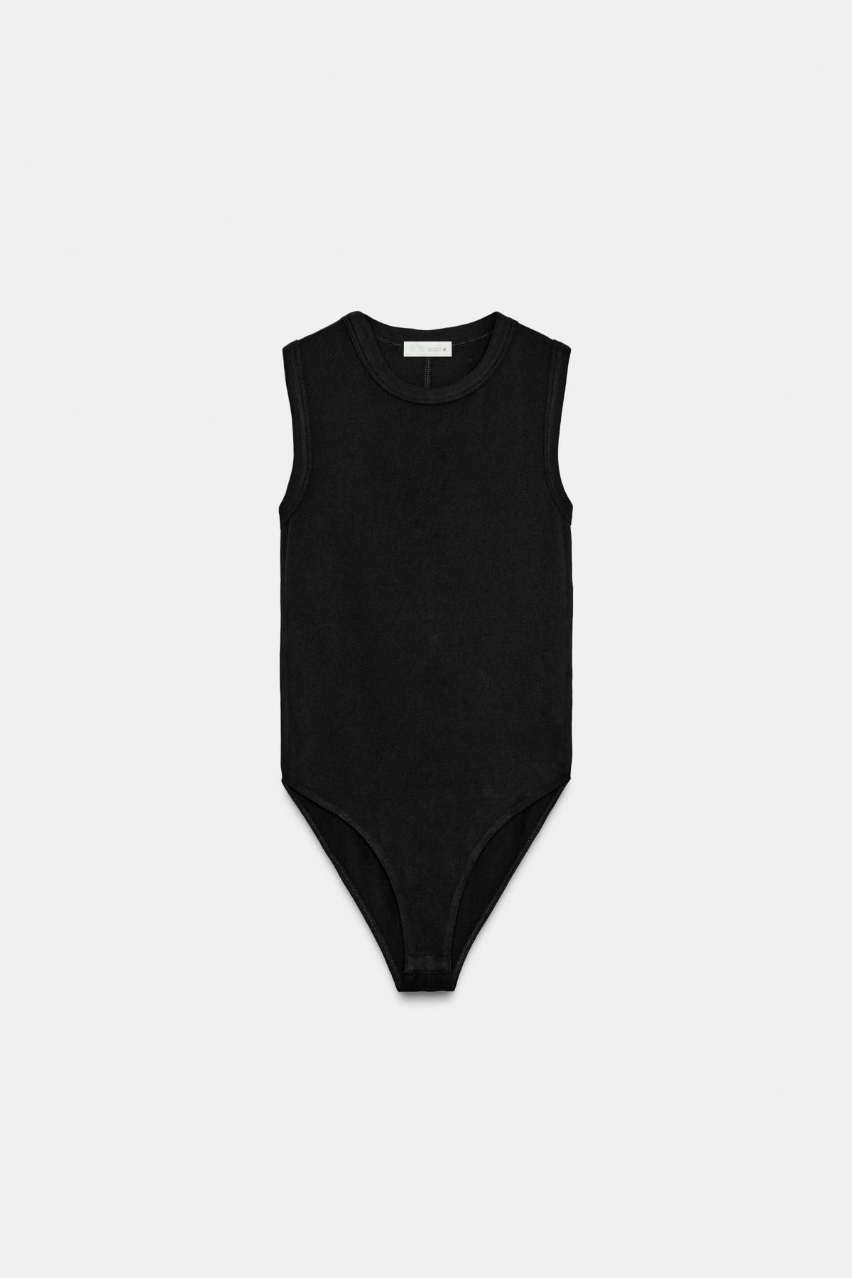자라 베이직 라운드넥 민소매 바디수트 3641/885 BLACK - 메인 이미지