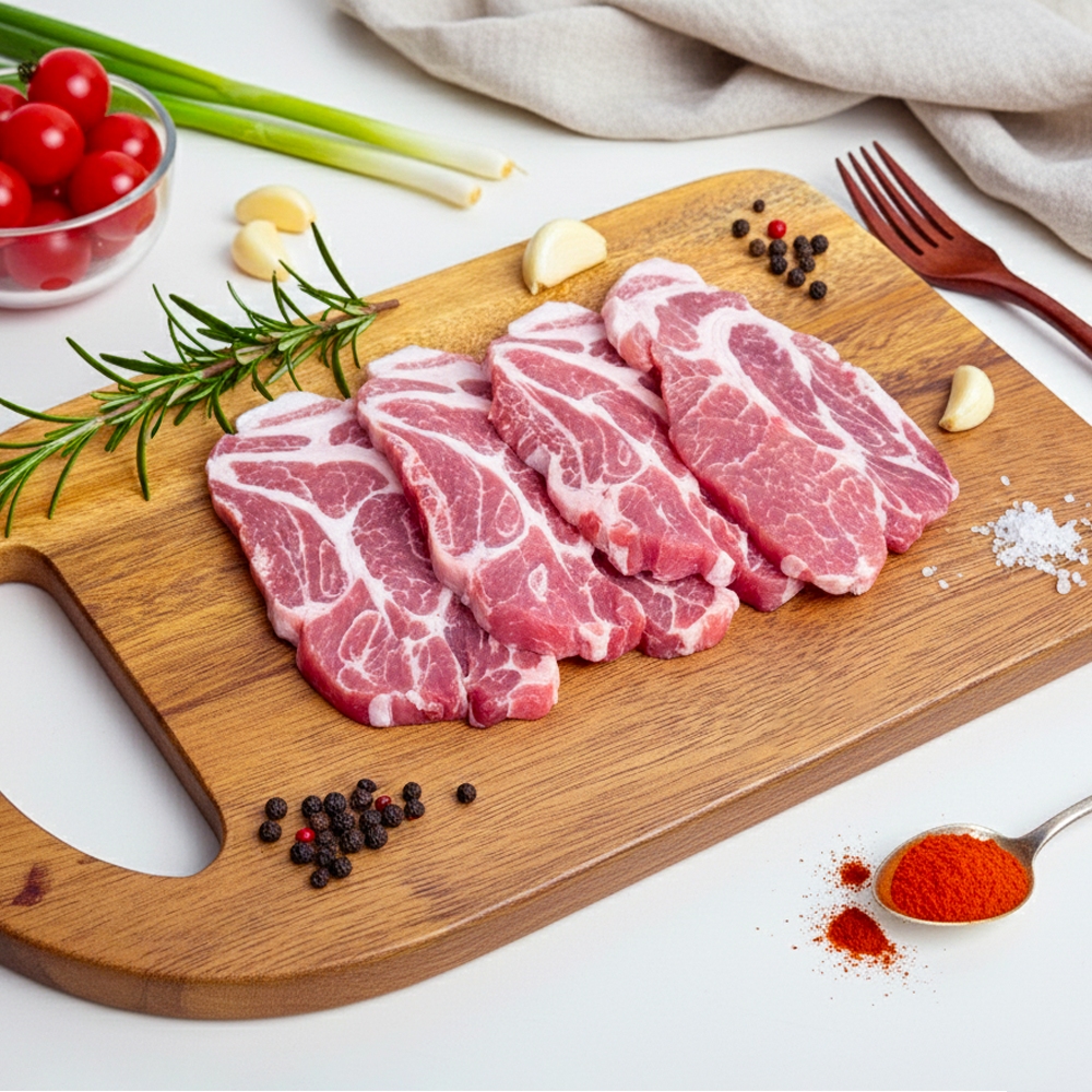 국내산 유황 한돈 목살 1kg 무항생제 구이 숯불 수육 - 상품 이미지