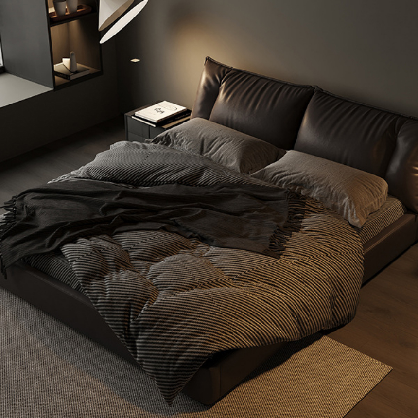 펠로 레더 라지 킹 퀸 호텔 베드 프레임 Pello Bed Frame S - 상세 이미지 4