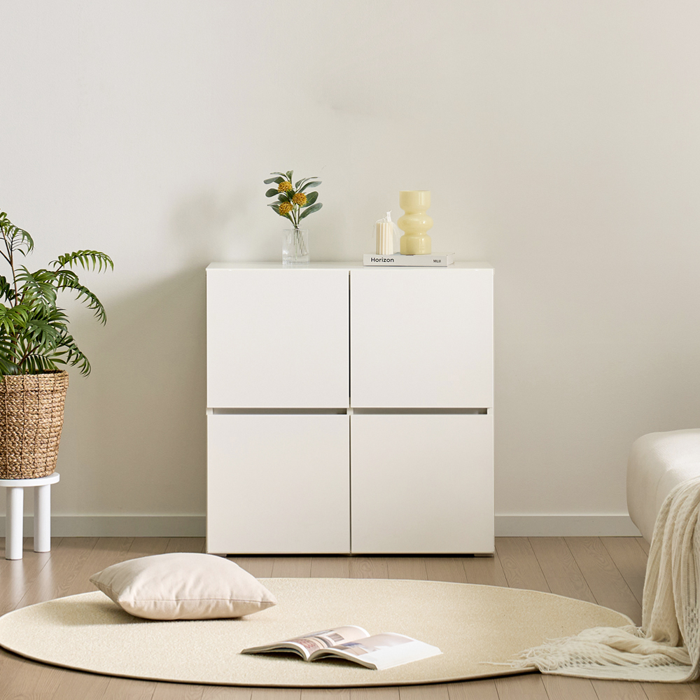 로아 수납장 모듈 다용도 거실 맘마존 (기본형) 800, 2단, 화이트