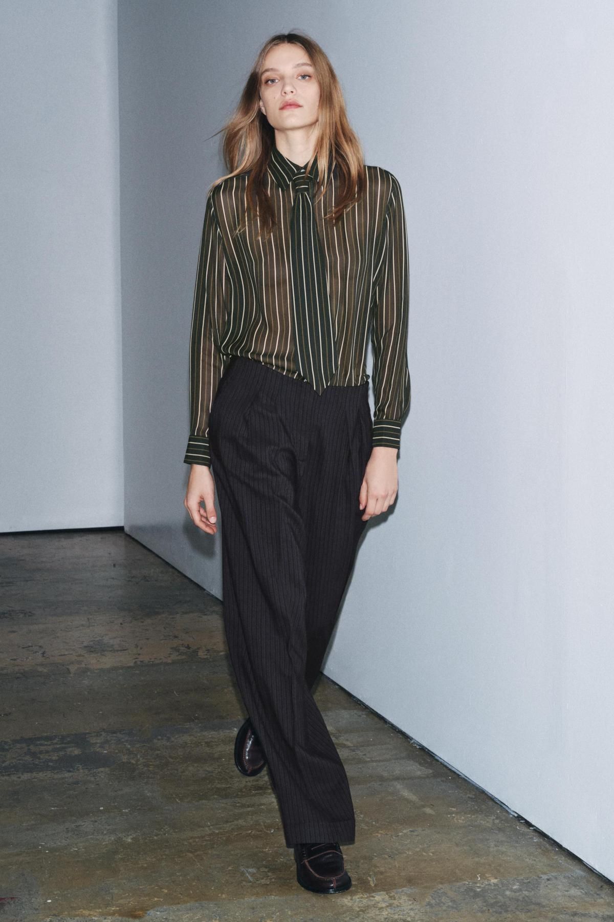 자라 테크니컬 스트라이프 타이 셔츠 9160/121 STRIPED - 상세 이미지 2