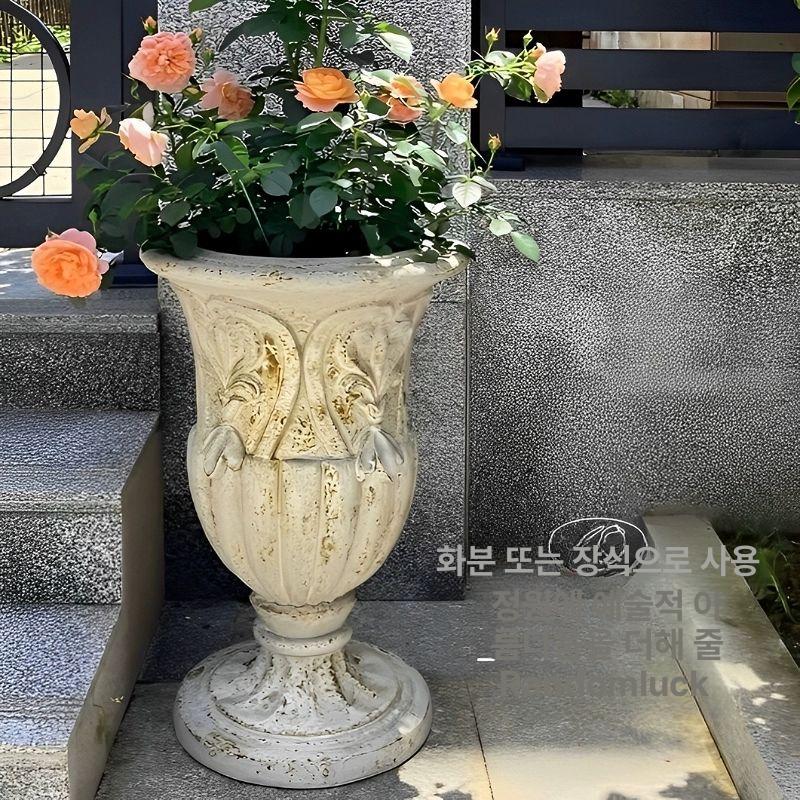 엔틱 대형화분 복고풍 토분 발코니정원 카페인테리어 - 상세 이미지 2