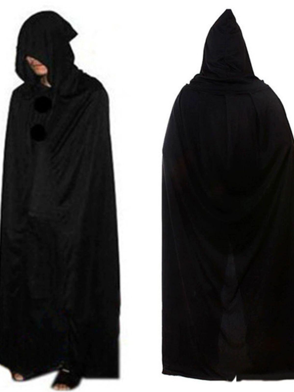 빅사이즈 할로윈 망토 의상 성인 파티 코스튬 뱀파이어 블랙 키130cm - 상품 이미지