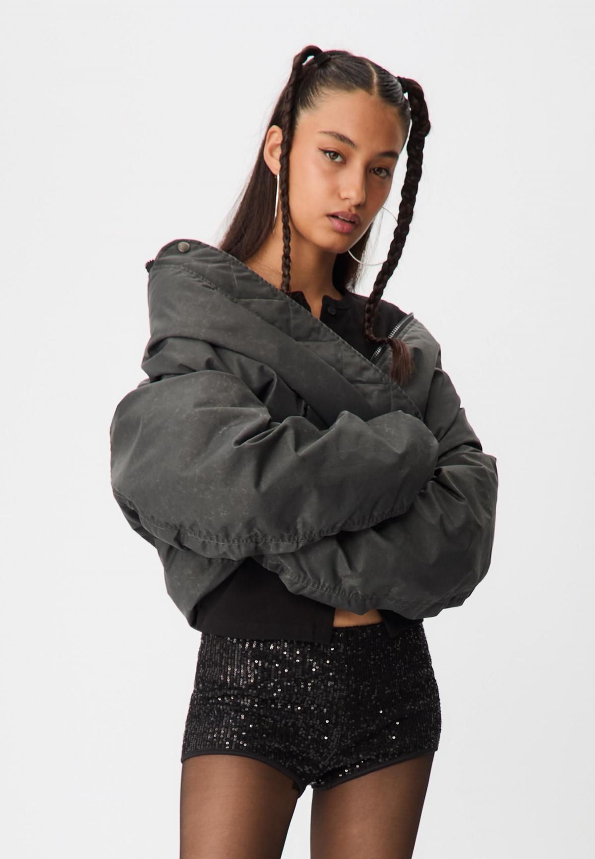 스트라디바리우스 파티 시퀸 미니 쇼츠 8427/709 BLACK - 상세 이미지 4