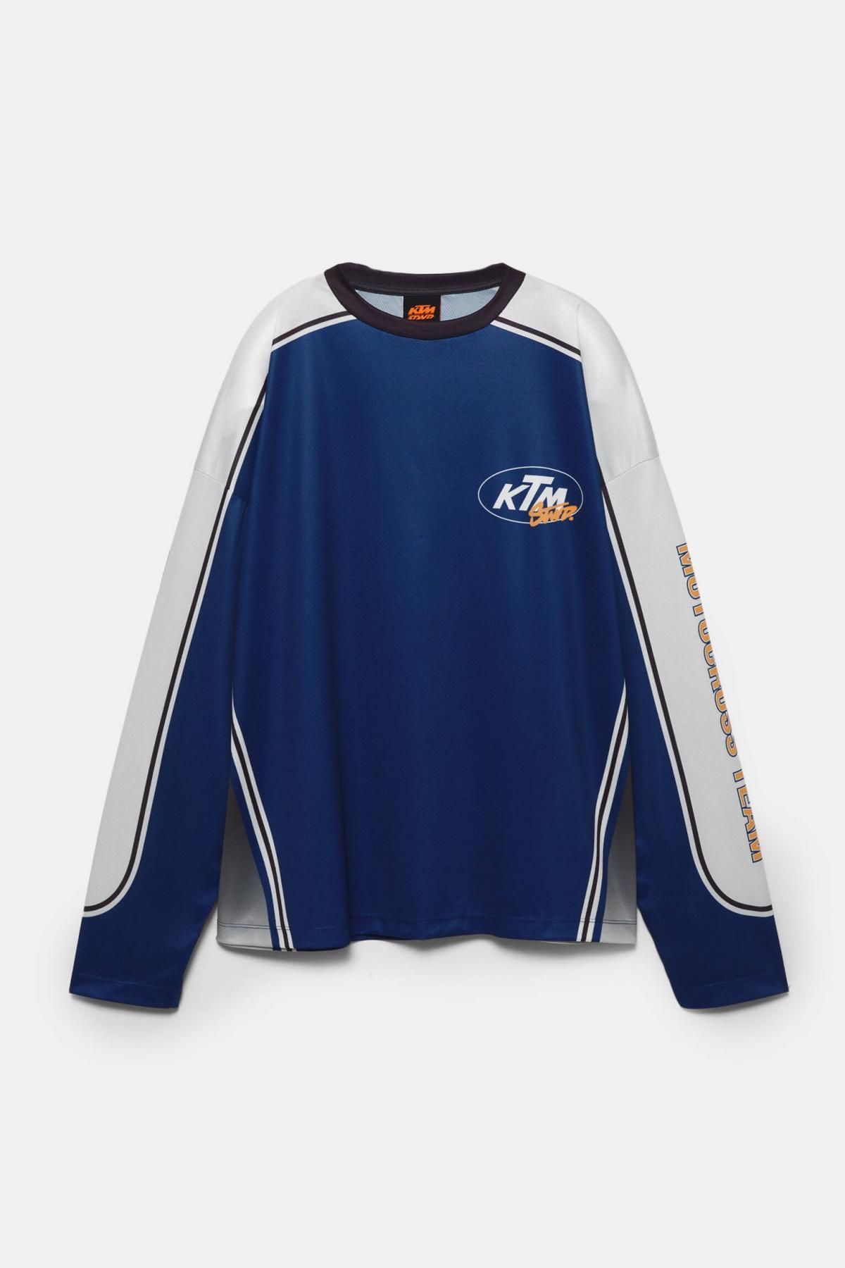 풀앤베어 테크니컬 KTM 그래픽 라운드넥 긴팔 티셔츠 7153/319 BLUE - 상품 이미지