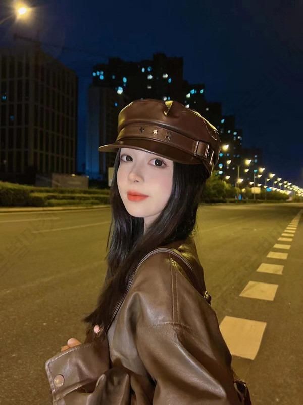 배래모 베레모 모자 빵모자 화가 겨울 연예인 여성 - 상세 이미지 4