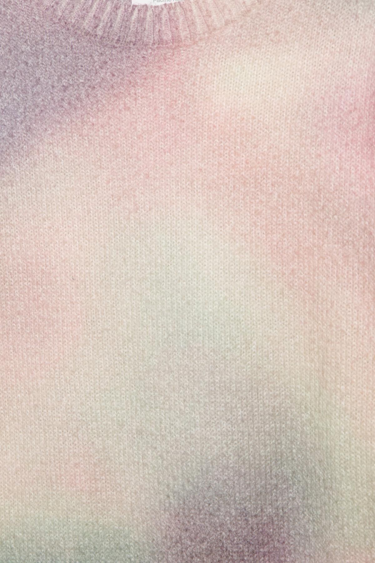 풀앤베어 타이다이 옴브레 라운드넥 니트 스웨터 7550/365 PASTEL PINK - 상세 이미지 4