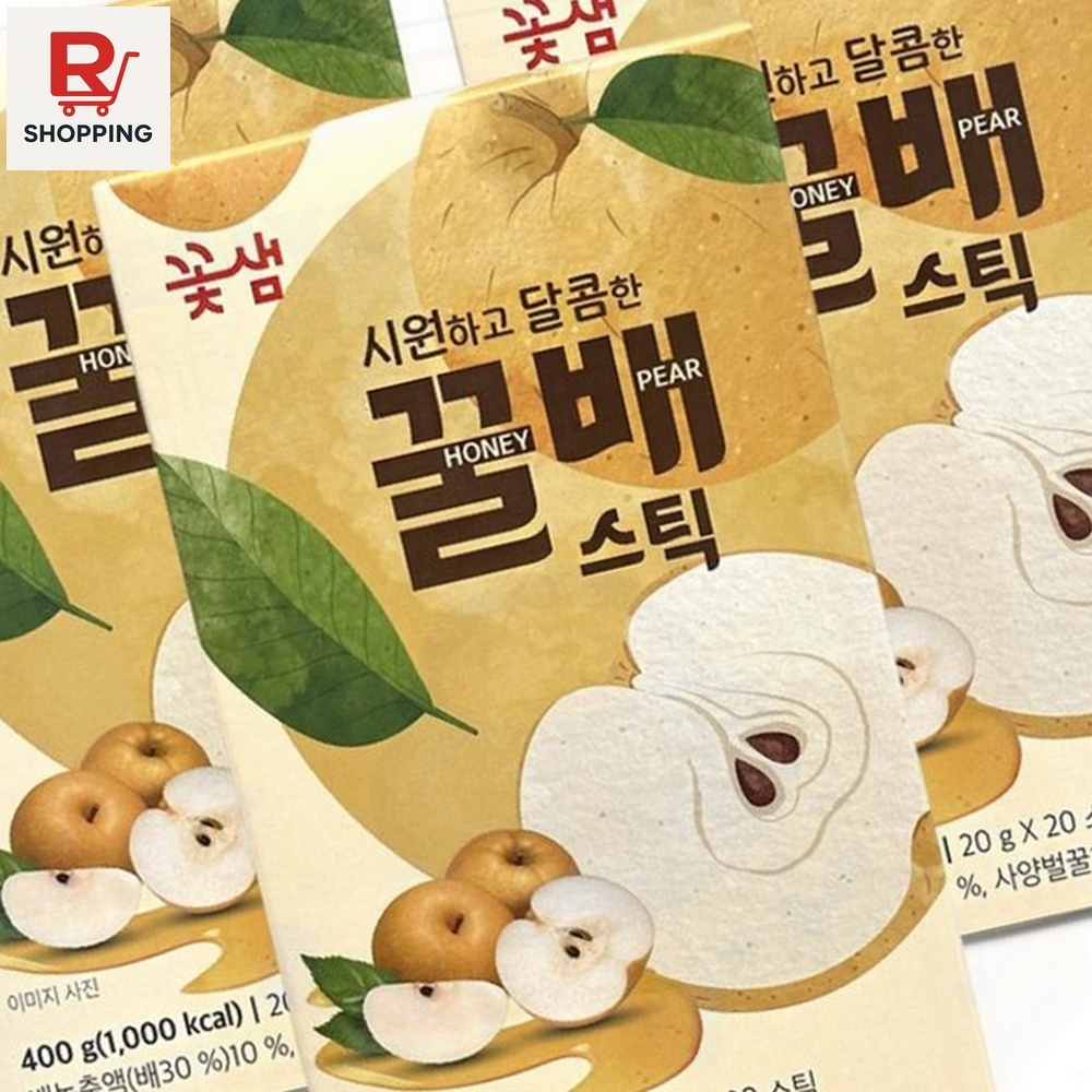 꽃샘 시원 달콤 꿀 배 음료 스틱 액상 차 20T 스틱 3개 - 과일차 액상차 여름차 - 상품 이미지