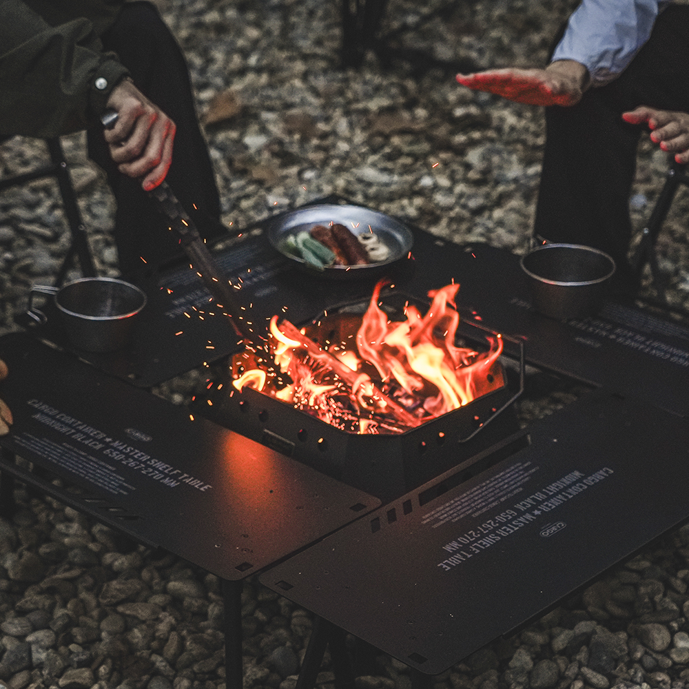 카고컨테이너 파이어핏 맥스 이중연소 화로대 접이식 캠핑 화로 원액션 1초설치