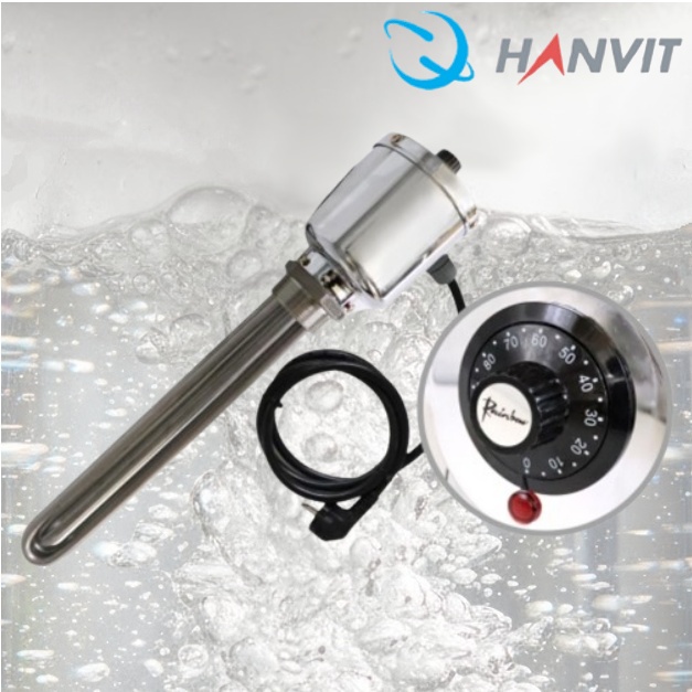 공사현장 온도조절 물히터 1과1/2인치 3Kw 250mm 220V - 상품 이미지
